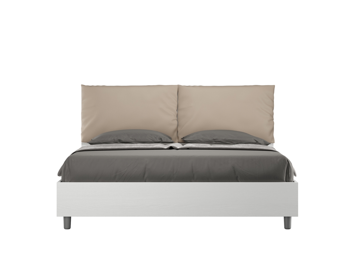 Cama Doble Contenedor Cojines Símil Tórtola Egos ITYHOME Gris (160x200)