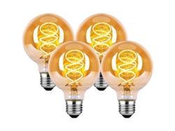 Bombilla Led Vintage Regulable E27 De 4w G80 2200k 260lm Ámbar (equivalente A 40w)