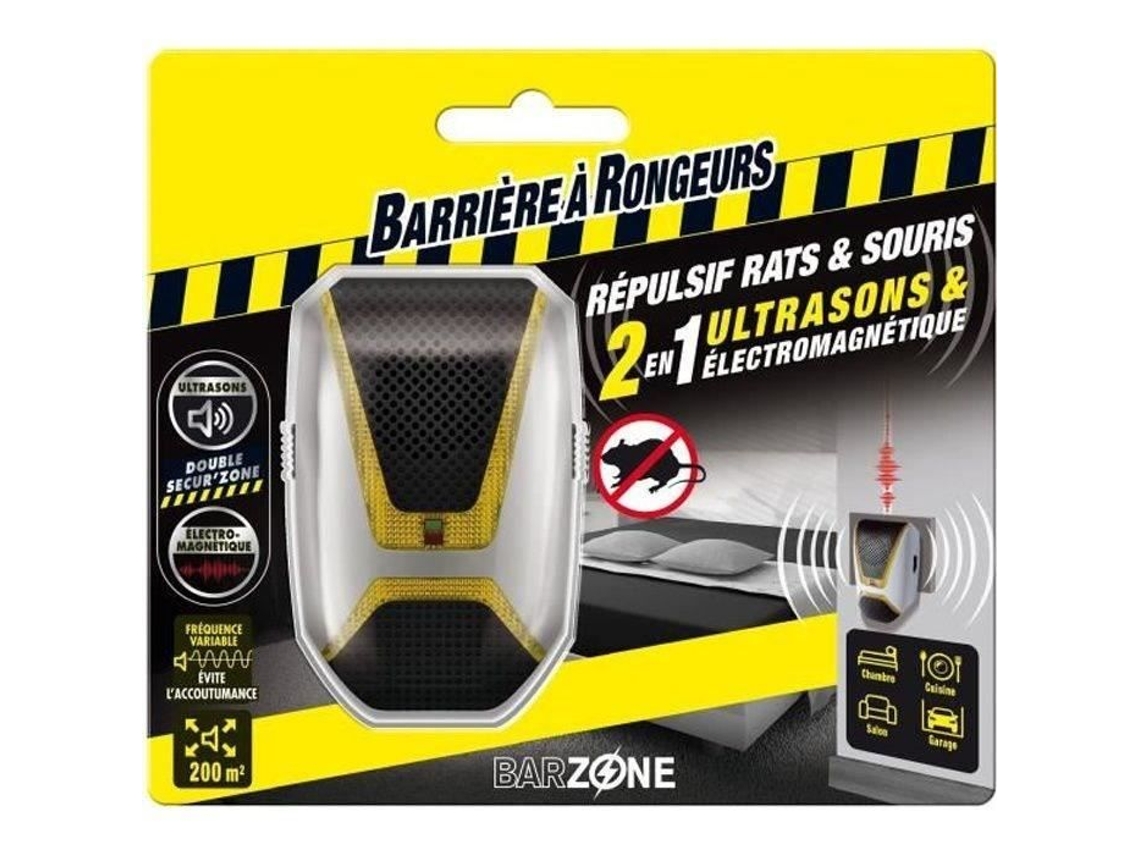 Repelente electromagnético ultrasónico para ratas y ratones. Barrera antirroedores. Barrera antiarañazos.
