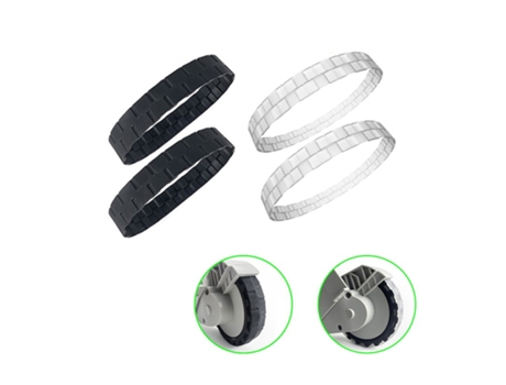 1 par de piel de neumático de rueda para Xiaomi mi robot Mijia 1S 2S T4 T4 T6 Roborock S50 S6Masv piezas de limpiador al vacío Accesorios