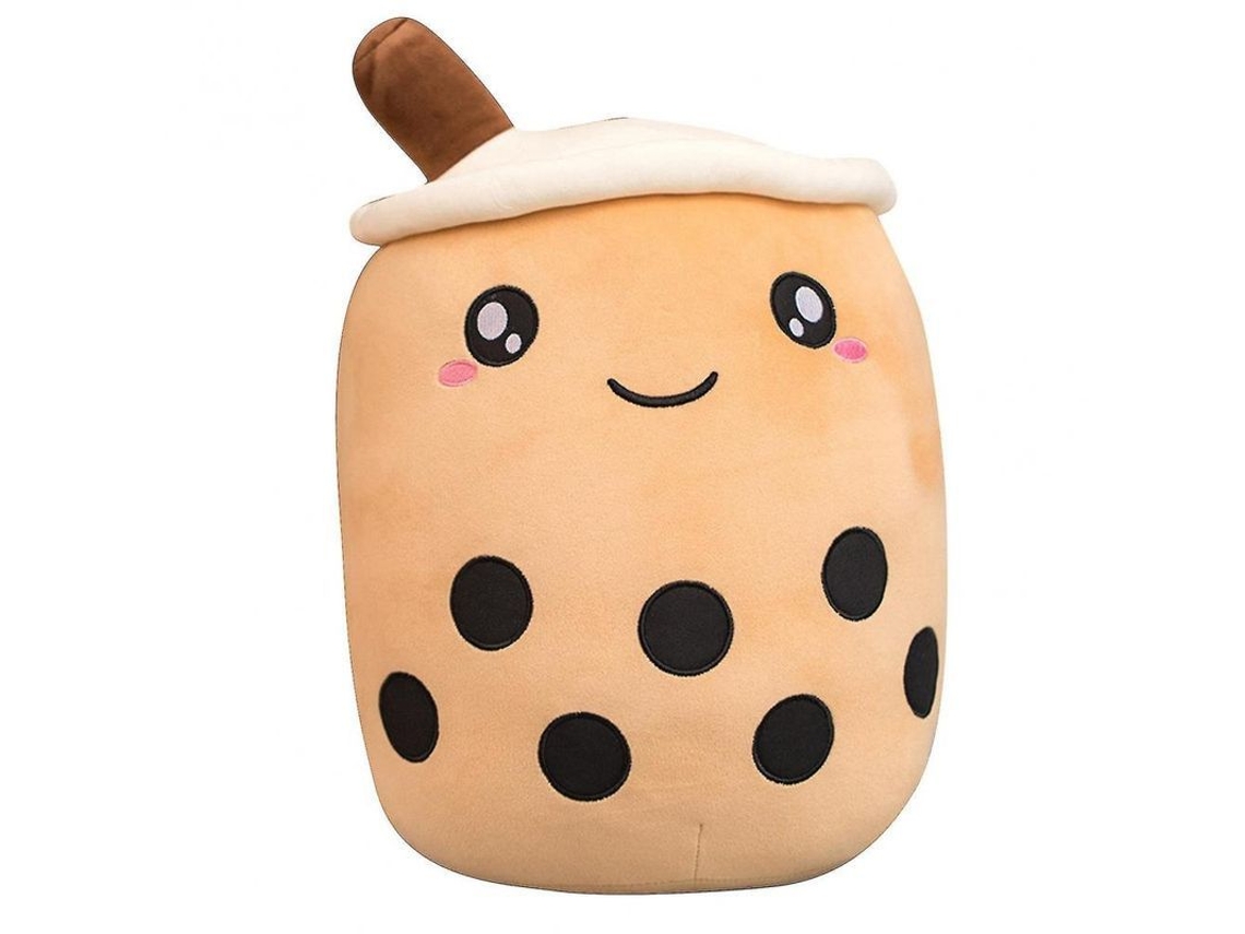 Muñeco De Peluche De Té De Burbujas Con Cara Sonriente 24/35/50/70cm Para Decoración Y Regalo 24 Cm Marrón