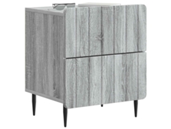 Maison Exclusive - Armario De Noche Con Cajón Gris Sonoma 43 X 34,5 X 49,5 Cm