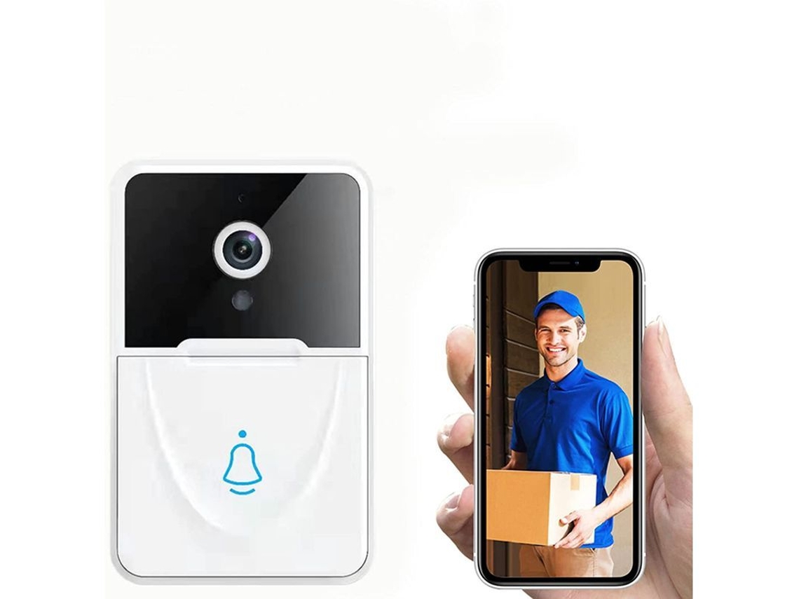 Timbre Inalámbrico Inteligente Con Vídeo Hd, Intercomunicador Bidireccional Y Visión Nocturna, Recargable Por Wi-fi.