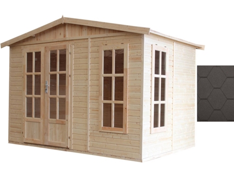 Caseta de Jardín de Madera TIMBELA M334Fb + H334Fbblack con Piso (6 M² - 332 x 222 cm)