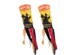 Paquete de 2 banderas de calcetines fantasma, calcetines de Halloween, decoraciones colgantes al aire libre para decoraciones de jardín, patrón 3