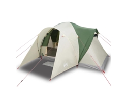 vidaXL Tienda de campaña familiar iglú 6 personas impermeable verde