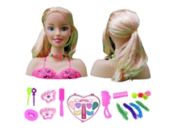 2026-juego De Maquillaje Simulado Para Niños 17 Piezas Muñeca De Peinado Y Estilismo Juguete Educativo Regalo Para Niñas