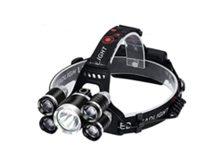 Linterna frontal LED Pesca Linterna Uso 18650 Batería Linterna Linterna Zoom Lámpara de cabeza Antorcha Camping Luz de cabeza (Negro) YIZHOOD