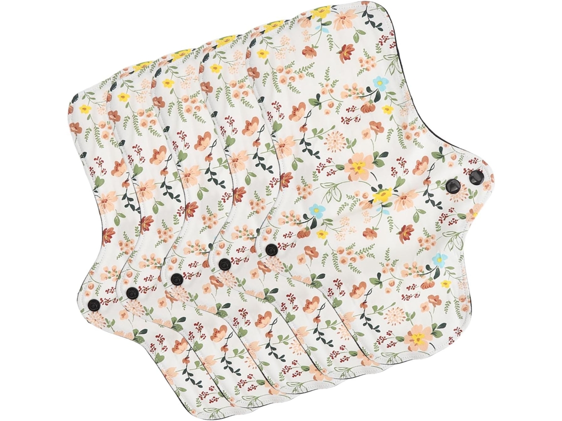 Paquete de 5 compresas sanitarias reutilizables SFUSHOS, talla L, para mujer.