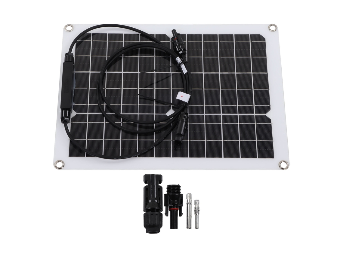 2026velora - Panel solar monocristalino flexible de 15 W y 12 V, portátil para cargar baterías de camping, hogar y caravanas.