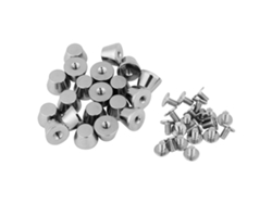 20 Juegos De Remaches De Cabeza Plana De 10 Mm X 7 Mm Para Bolsos, Zapatos, Ropa, Decoración, Plata.