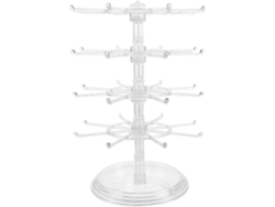 Nuobesty Soporte Giratorio Transparente De 4 Niveles Para Exhibir Joyas, Organizador Colgante Para Pendientes.