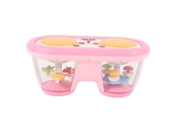 Brinquedo Educativo Bateria De Palmas Musical Com Luz E Piano Eletrônico Infantil Rosa
