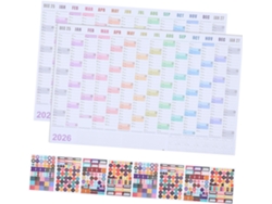 Juego De 2 Calendarios De Pared Grandes, Calendario De Pared De Pizarra Blanca, Calendario En Inglés