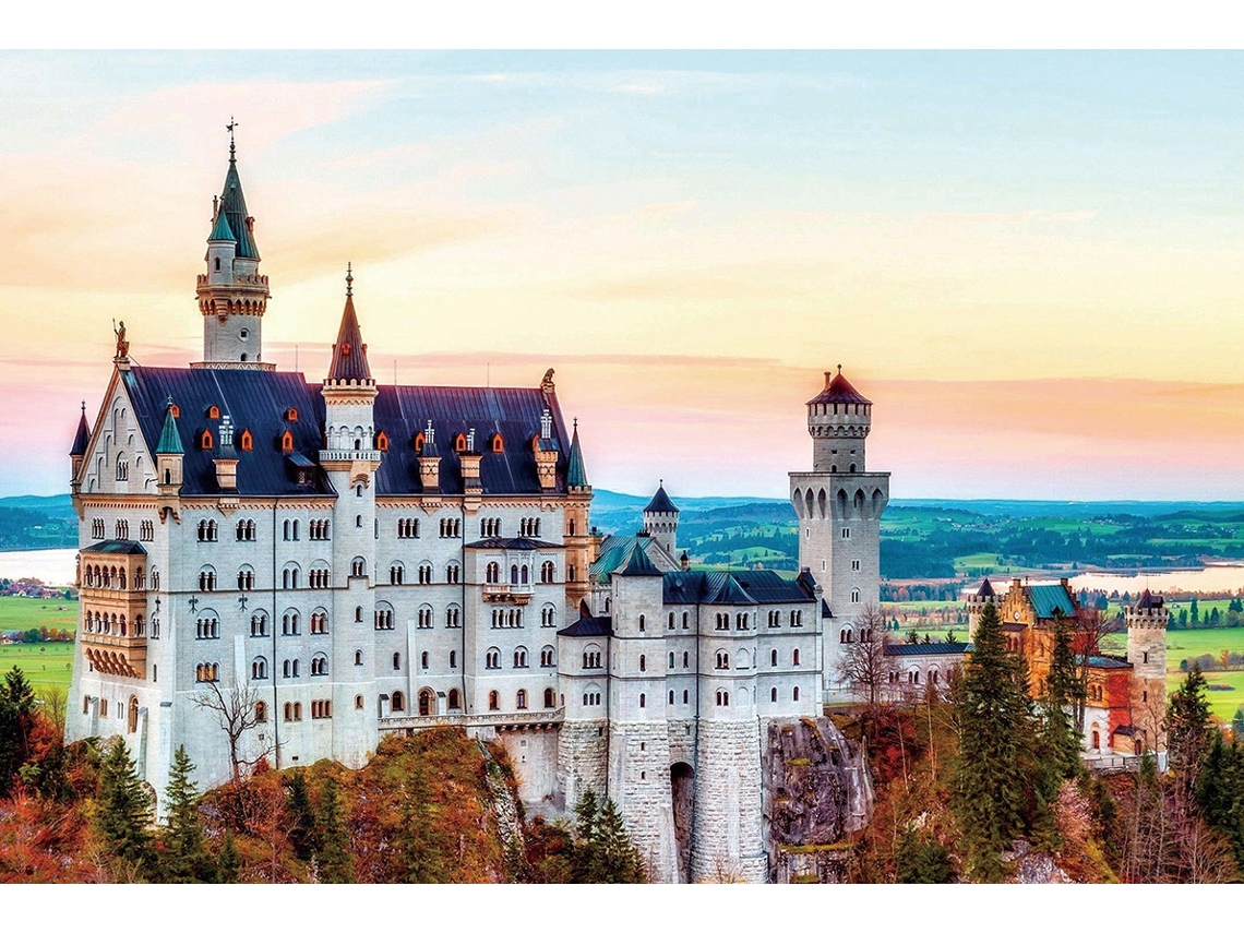 Rompecabezas De 1000 Piezas, Arte Panorámico Alemán De Neuschwanstein, Educativo, Intelectual Y Desafiante (azul)