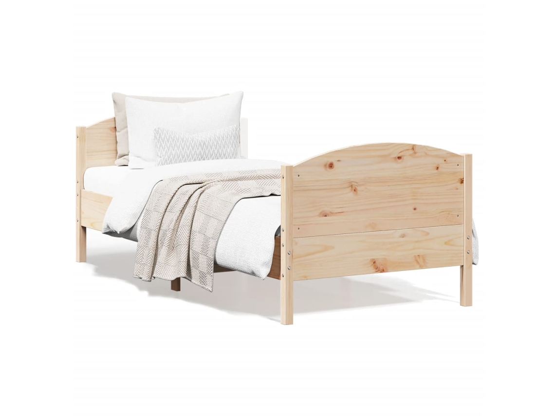 Maison Exclusive - Estructura De Cama Sin Colchón Madera Maciza De Pino 90x190 Cm
