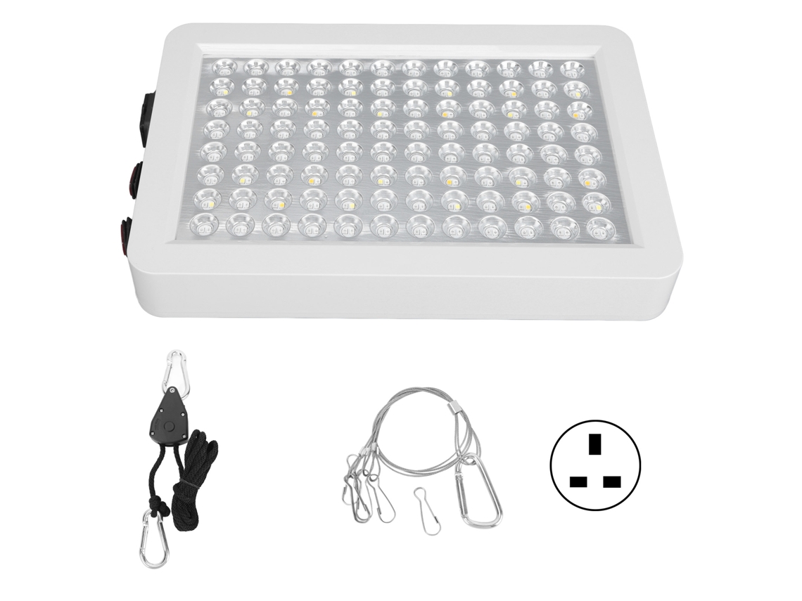 Lámpara LED inteligente para el crecimiento de plantas con enchufe británico para invernaderos.