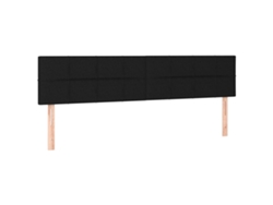 Maison Exclusive - Cabeceros 2 Unidades De Tela Negro 80x5x78/88 Cm