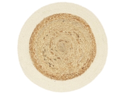 Maison Exclusive - Mantel Individual Redondo 4 Uds Yute Algodón Natural Liso 38 Cm