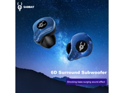 Fones De Ouvido Sem Fio Sabbat X12pro Tws Bt5.2 Design Semi-intra-auricular Cancelamento De Ruído Bateria De Longa Duração