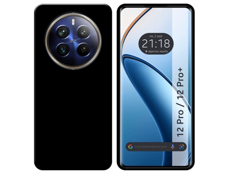 Funda Gel Negra para Realme 12 Pro 5G / 12 Pro Plus 5G TUMUNDOSMARTPHONE Negro
