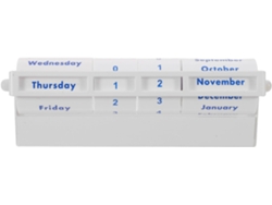 Calendario Perpetuo Decorativo Giratorio: Metálico Reutilizable Con Plataforma Giratoria Mecánica: Una