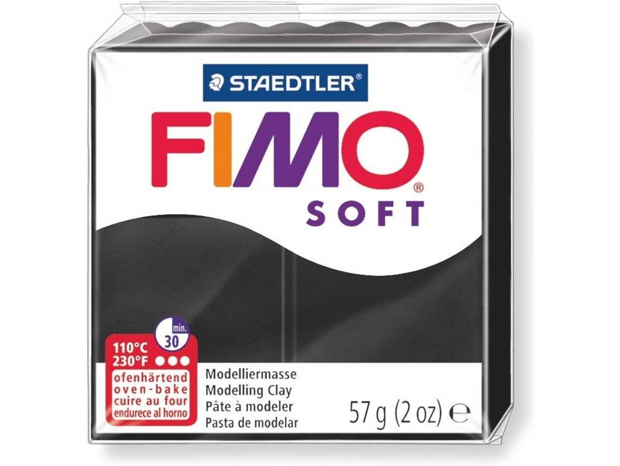 Arcilla de Modelar STAEDTLER FIMO Suave Negro (57 g)
