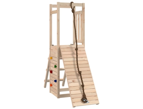 vidaXL Parque infantil de exterior madera maciza de pino