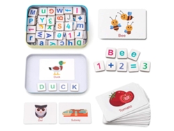 Dan26-juguetes De Letras Y Números Magnéticos De Madera Para Niños: Letras Abc, Tarjetas Flash Y Juego De Aprendizaje