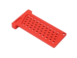 Escuadra De Carpintería En Forma De T Para Posicionar Y Marcar Agujeros Transversales Con Un Calibre De Aluminio Rojo.