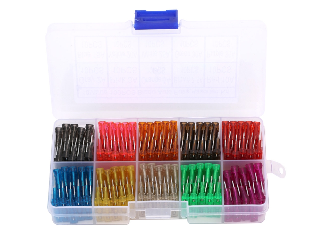 Kit De 100 Fusibles Lámina 2a-35a Para Coche, Variedad De Fusibles Blade, Set De Fusibles Automotriz