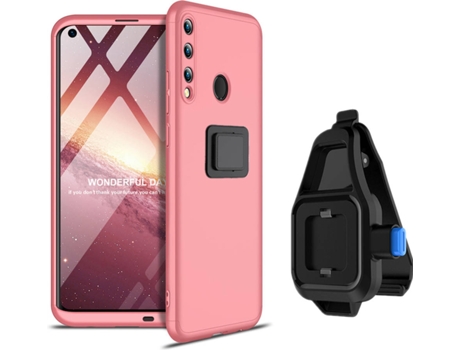 Funda Huawei P40 Lite Slim Armor 360º con Soporte para la Cintura Rosa