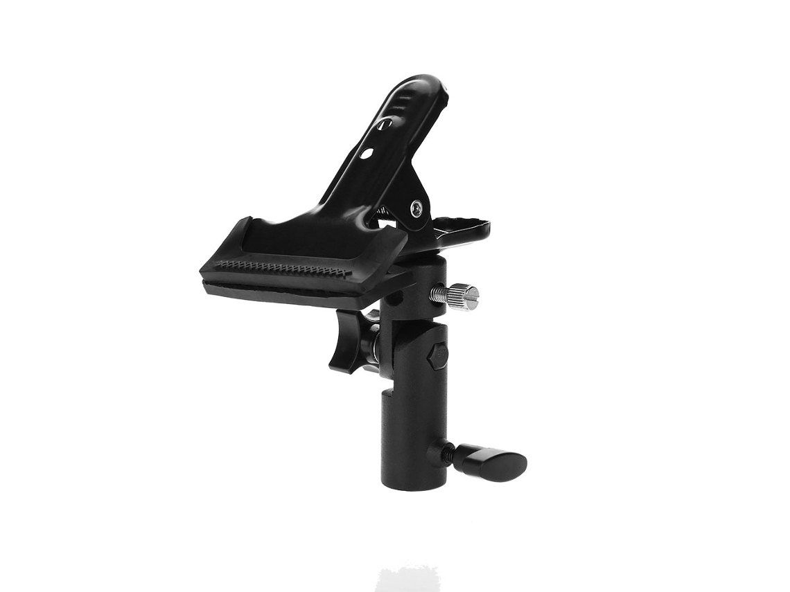 Soporte De Luz Clamp Giratorio 3/8'' Y 1/4'' Clip Holder Accesorio De Estudio Fotografía