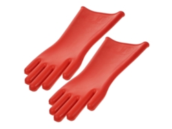 Guantes De Electricista Para Trabajo, De Goma, Aislantes, Rojos, Resistentes A La Abrasión.