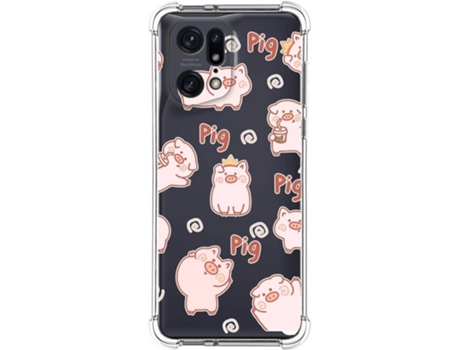 Carcasa para Oppo Find X5 Pro 5G TUMUNDOSMARTPHONE Dibujos Antigolpes Cerdos Multicolor