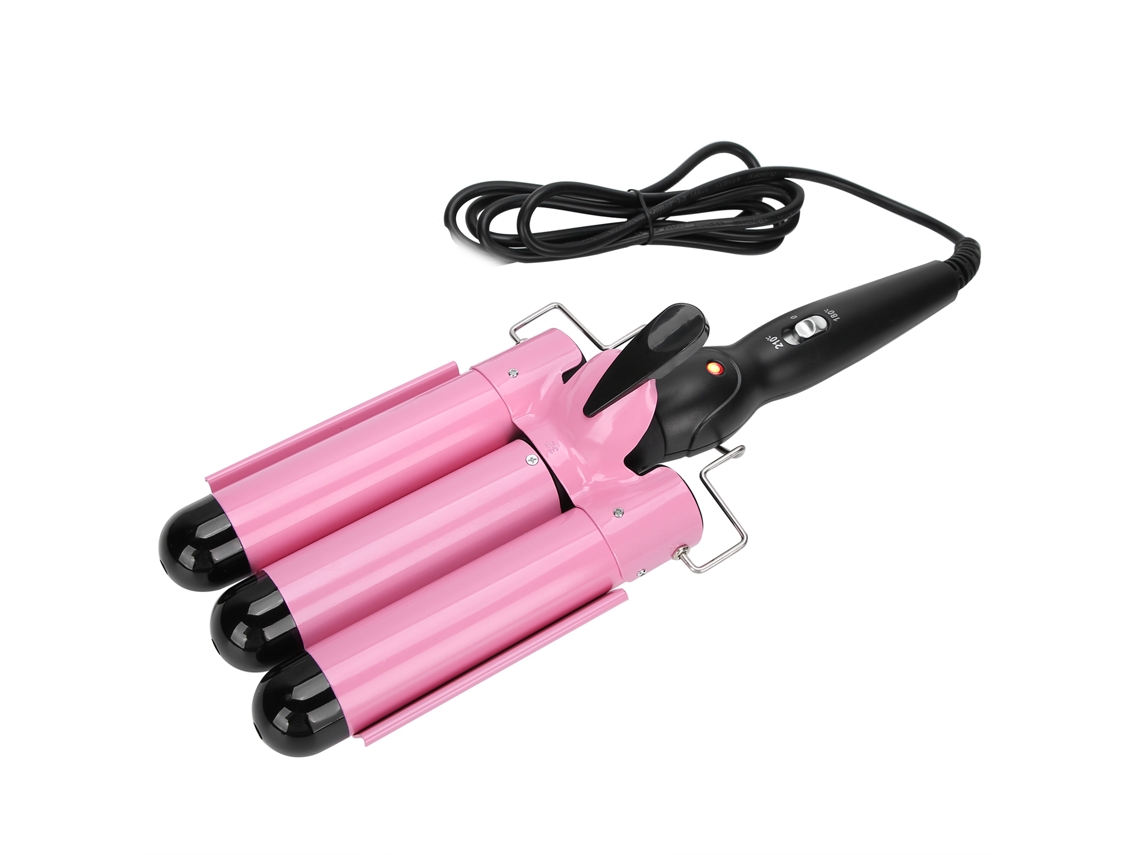 Plancha De Rizo Con 3 Bariles Wand Ajustable Ondulador Crimper Herramienta De Peinado Eléctrico