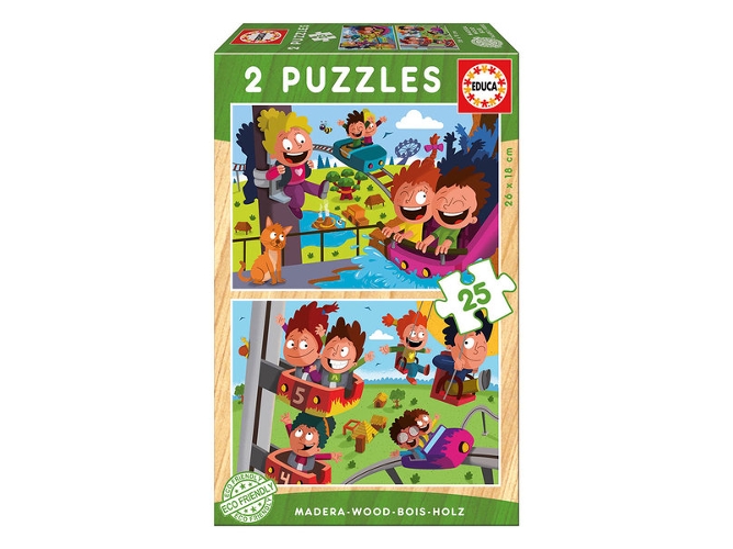 Conjunto de 2 Puzzles EDUCA BORRAS Parque de Atracciones (50 Piezas)