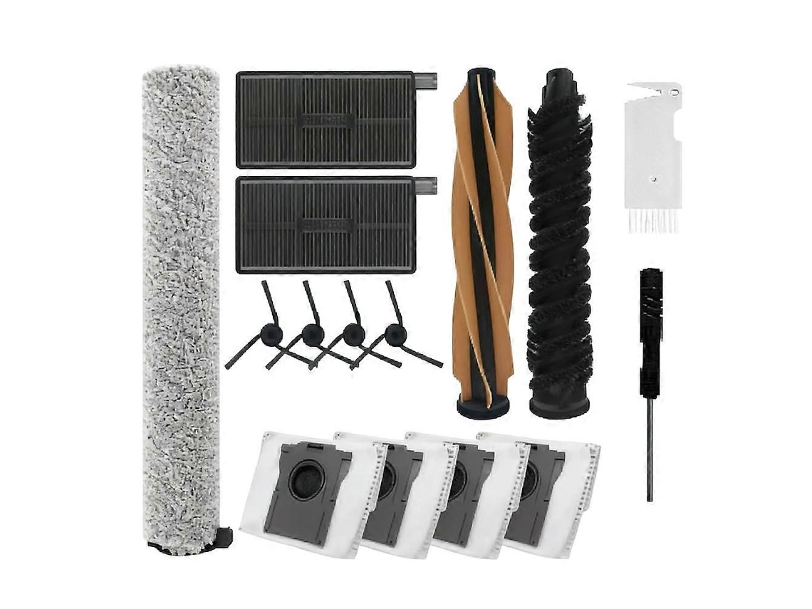 Juego de 15 accesorios para la aspiradora de rodillos Dreame Aqua 10 Ultra / Aqua 10: cepillo lateral principal, mopa, filtro y bolsas para el polvo.