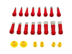 Herramientas De Sellado Linjou 22 Piezas Acero Inoxidable Para Cocina Baño Boquillas De Silicona Tamaño Variable