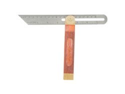 Regla De Acero Inoxidable Con Mango De Madera, Medidor De Ángulo Multiángulo Ajustable Para Carpinteros.