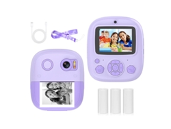Cámara instantánea Eifson 1080p, lente dual, pantalla IPS de 2,4 pulgadas, zoom 8x (morado)