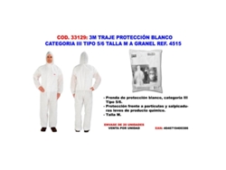 3m traje proteccion blanco categoria iii tipo 5-6 m ref. 4515