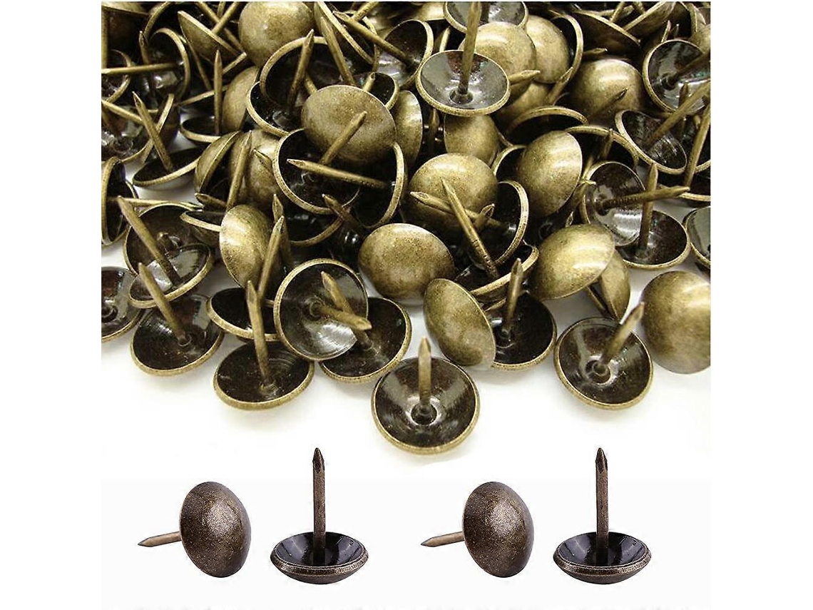 500 Clavos De Tapicería Decorativos Bronce 17x11mm, Clavos Retro Resistentes Para Muebles Sofás Sillones Camas Diy