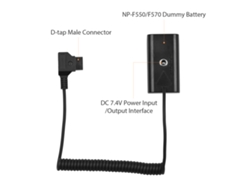 Adaptador de batería simulada D-tap para Np-f550 Np-f570 para cámaras y dispositivos