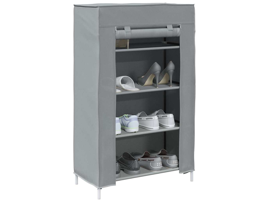 Zapatero | Armario Zapatero Gris 60,5x30x97 Cm Tejido No Tejido
