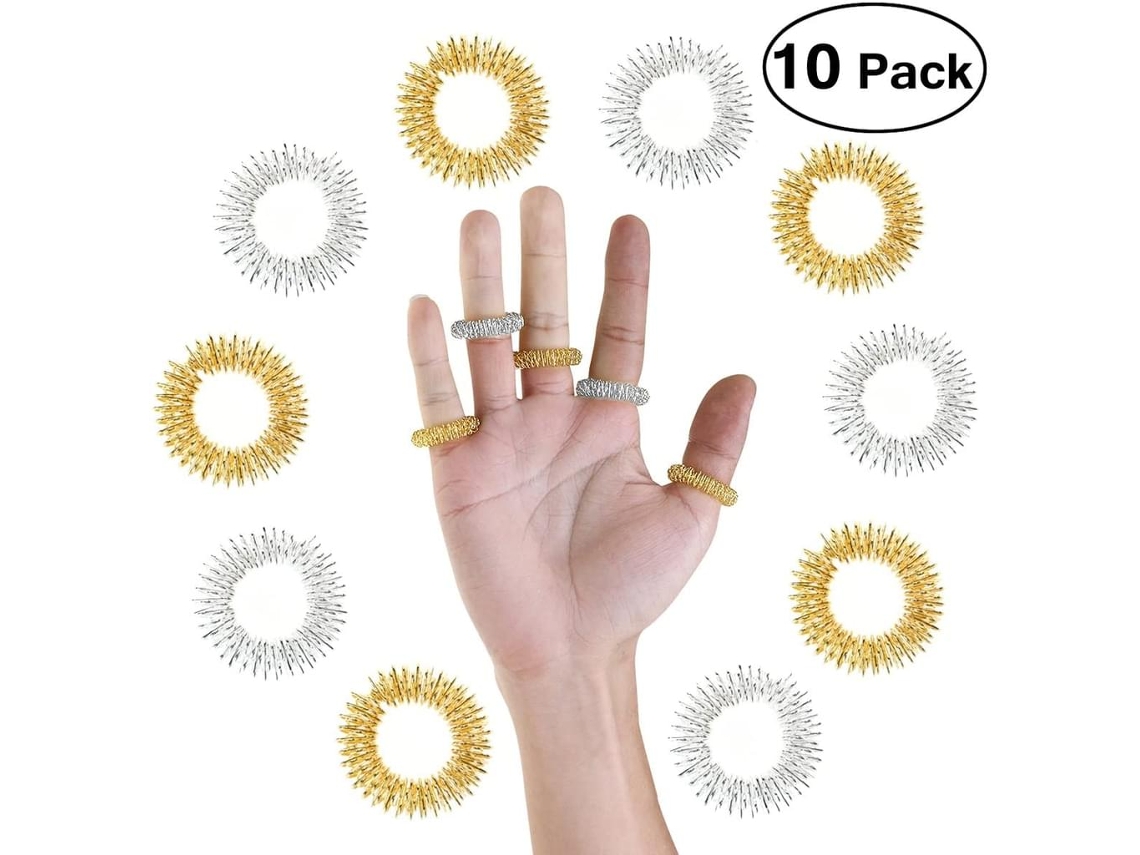 Masaje De Muñeca Masajeadores Sensoriales Para Articulaciones Para Aliviar El Estrés, Kit De Terapia De Masaje Con Acupresión Cómoda, Anillos Antiest