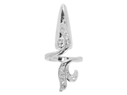 Anillos para uñas para mujer con piedras brillantes, soportes decorativos de plata para decoración de uñas.