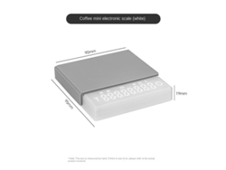 Báscula de café portátil inteligente y multifuncional SFUSHOS con pantalla LED impermeable, blanca, mini