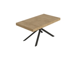 Mesa extensible Niket 160/244x80 cm roble natural con patas antracita Itamoby