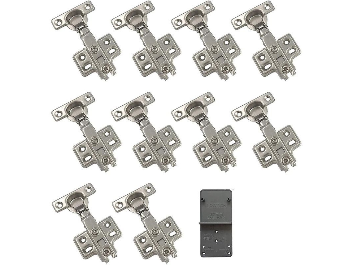 Mini Monjes Con Cierre Suave De 90 Grados, 26 Mm, Niquelados, Para Puertas De Armarios, Paquete De 10